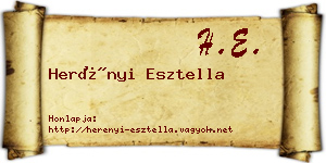 Herényi Esztella névjegykártya